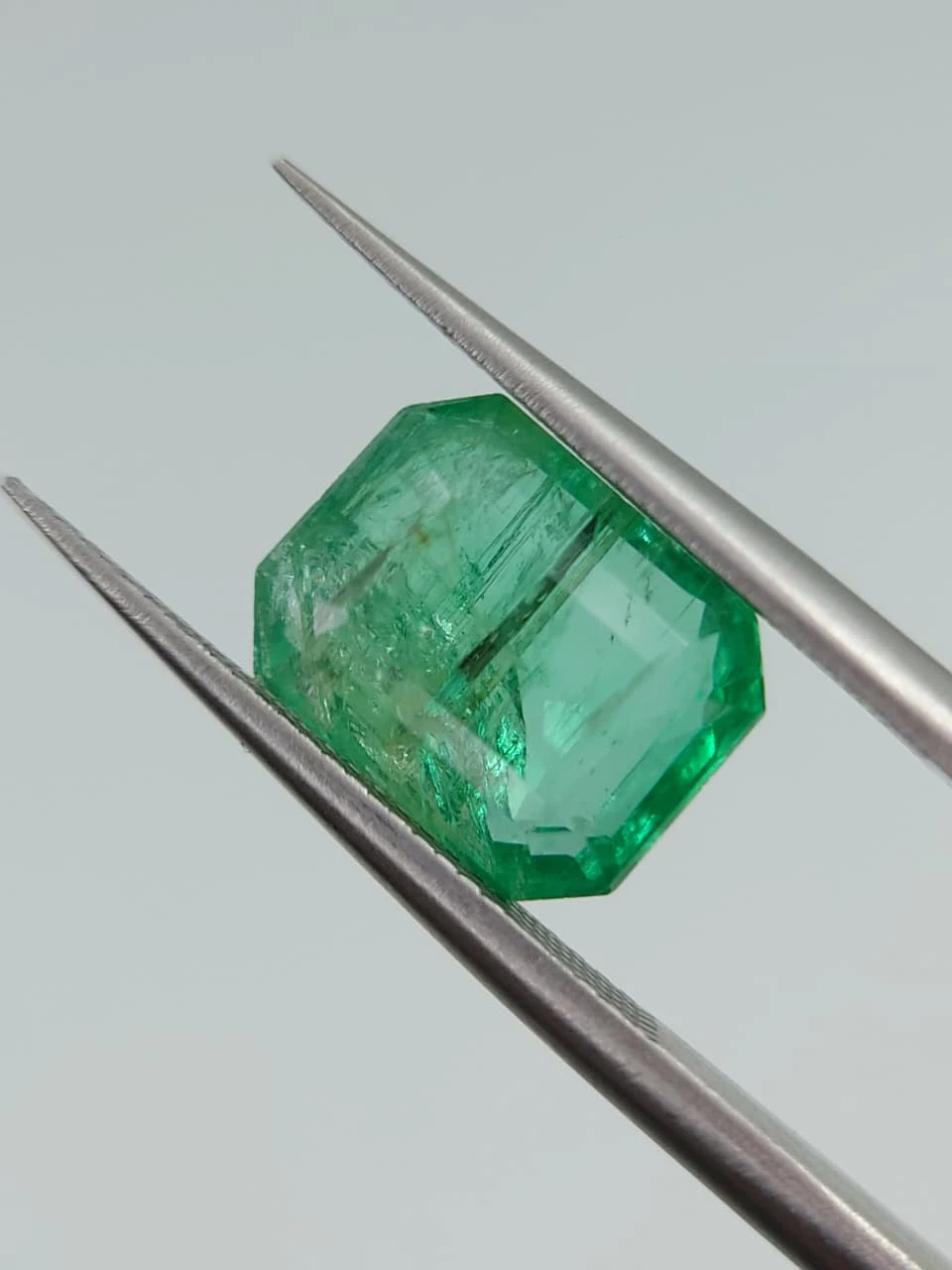 4.2ct Natural Octagon Faceted Panjshir Emerald from Afghanistan — view 3